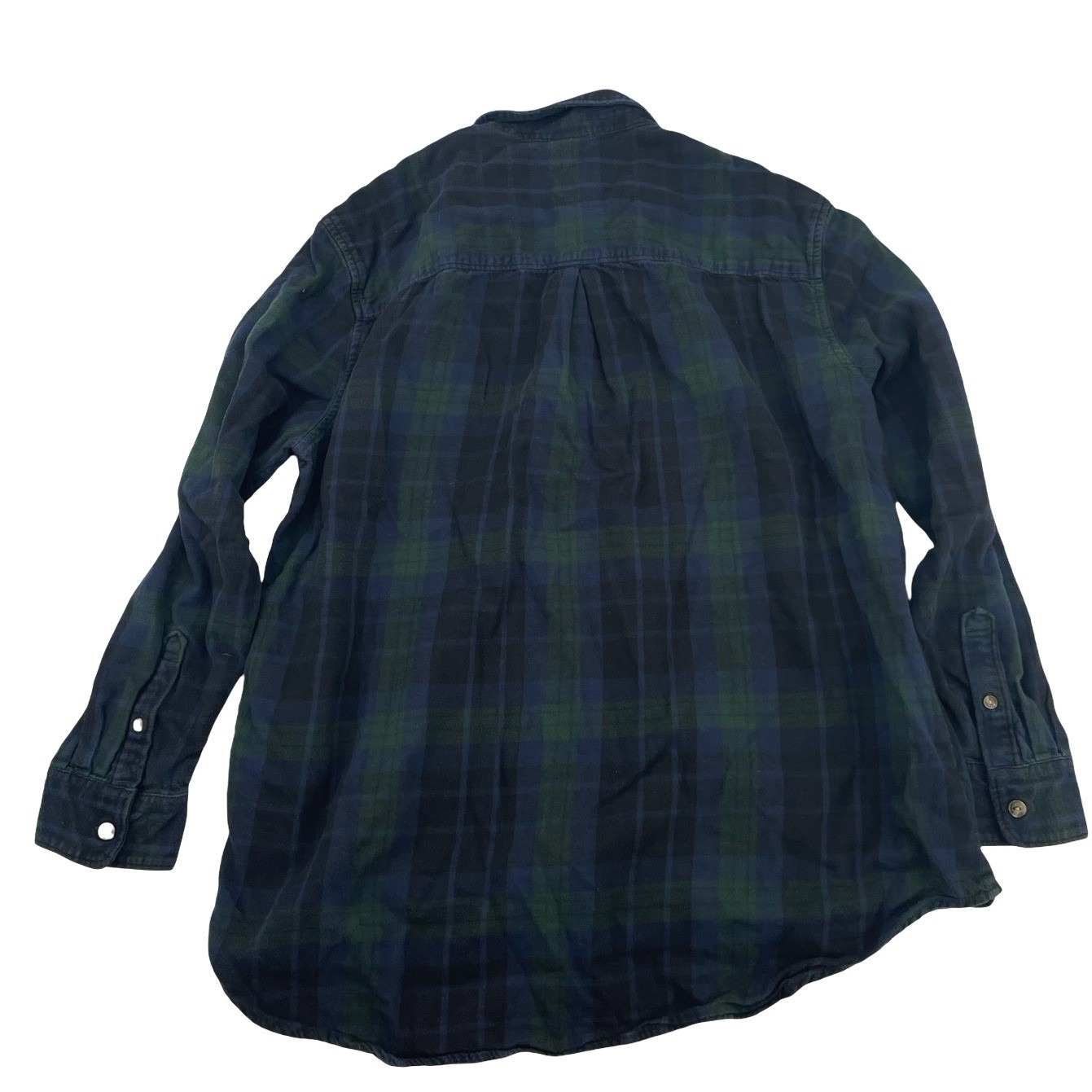 The North Face Button Up Flannel Shirt Xl Green Blue Plaid Good